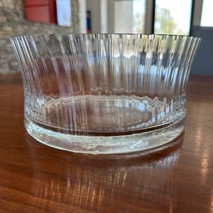 krosno poland crystal serving bowl centerpiece dish
